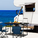 Aluminum Camping Table For 4-6 People-Black
