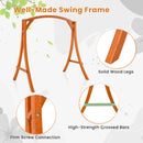 Patio Wood Swing Frame with Curved Arc Top