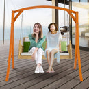 Patio Wood Swing Frame with Curved Arc Top