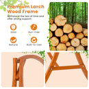Patio Wood Swing Frame with Curved Arc Top