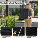 Weatherproof Patio Container With Lockable Lid For Patio-Black