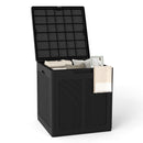 Weatherproof Patio Container With Lockable Lid For Patio-Black