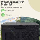 Weatherproof Patio Container With Lockable Lid For Patio-Black