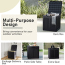 Weatherproof Patio Container With Lockable Lid For Patio-Black