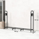 Outsunny Steel Firewood Log Rack, 300 kg Indoor Outdoor Fireplace Log Holder