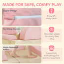 AIYAPLAY Kids Play Sofa, 12 Pieces Foam Modular Convertible Sofa, Pink