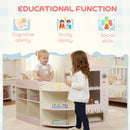 AIYAPLAY Kids Grocery Store, Pretend Play Shop with Cash Register, Pink