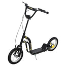 HOMCOM Kids Stunt Scooter With 12 Inch Rubber Wheels Adjustable Handlebar Black