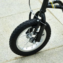 HOMCOM Kids Stunt Scooter With 12 Inch Rubber Wheels Adjustable Handlebar Black