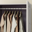 HOMCOM Wardrobe for Bedroom, Double Wardrobe with Hanging Rail