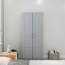 HOMCOM Wardrobe for Bedroom, Double Wardrobe with Hanging Rail