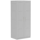 HOMCOM Wardrobe for Bedroom, Double Wardrobe with Hanging Rail