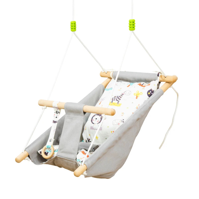 Outsunny Baby Swing Seat for Ages 6-36 Months - Grey