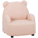 AIYAPLAY Kids Armchair, Bear Shaped Toddler Chair For Bedroom - Pink/Khaki
