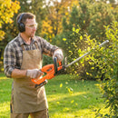 Outsunny 20" Cordless Hedge Trimmer with Dual Action Head, 2000mAh Battery