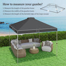 Outsunny Gazebo Roof Replacement UV50+ Waterproof 3x3(m) Dark Grey