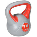 SPORTNOW 14kg Kettle Bell with Handle for Home Gym, Red and Grey
