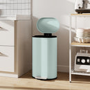 HOMCOM Slim Rectangular Pedal Bin With Soft-Close Lid, 30L Kitchen Bin Green