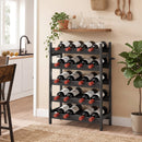 HOMCOM Wine Rack Freestanding 5-Tier 20-Bottle Capacity Black