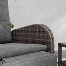 Outsunny 3 Pieces Rattan Bistro Set with Cushions for Outdoor, Brown