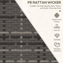 Outsunny 3 Pieces Rattan Bistro Set with Cushions for Outdoor, Brown