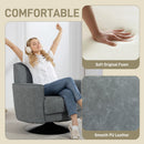 HOMCOM Upholstered PU Leather Armchair For Living Room, Grey