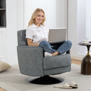 HOMCOM Upholstered PU Leather Armchair For Living Room, Grey