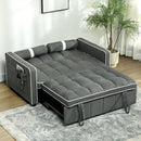 HOMCOM 2 Seater Pull Out Sofa Bed with Adjustable Backrest