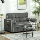 HOMCOM 2 Seater Pull Out Sofa Bed with Adjustable Backrest