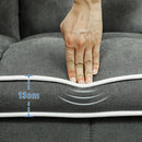 HOMCOM 2 Seater Pull Out Sofa Bed with Adjustable Backrest