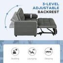 HOMCOM 2 Seater Pull Out Sofa Bed with Adjustable Backrest