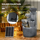 Outsunny Outdoor Water Fountain, Waterfall Fountain with LED Lights