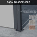 Outsunny Side Awning Retractable, Privacy Screen, 400x160cm