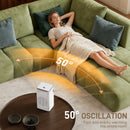 HOMCOM 1500W Fan Electric Heater With 3 Modes, Adjustable Thermostat, White