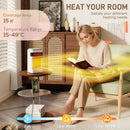 HOMCOM 1500W Fan Electric Heater With 3 Modes, Adjustable Thermostat, White