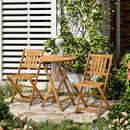Outsunny Folding Patio Bistro Set Of 3 Dining Table Set With 2 Foldable Chairs