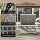 Outsunny PE Rattan Sun Lounger with 4-Level Adjustable Backrest