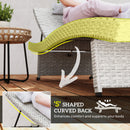 Outsunny PE Rattan Sun Lounger with 4-Level Adjustable Backrest