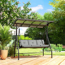 Outsunny 3 Seater Garden Swing Seat Bed, Convertible Swing Chair