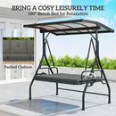 Outsunny 3 Seater Garden Swing Seat Bed, Convertible Swing Chair