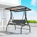 Outsunny 3 Seater Garden Swing Seat Bed, Convertible Swing Chair