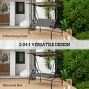 Outsunny 3 Seater Garden Swing Seat Bed, Convertible Swing Chair