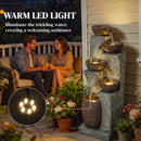 Outsunny Outdoor Fountain, Resin Freestanding Garden Fountain