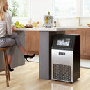 HOMCOM Freestanding Ice Machine With 45kg/24H Capacity, Commercial Ice Maker