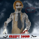 HOMCOM Life Size Outdoor Halloween Decoration Animatronic Chainsaw