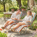 Outsunny Set of 2 Adjustable Sun Lounger Recliner Reclining Seat Multicolour