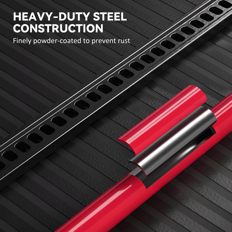 HOMCOM 33\" 3 Tonne High Lift Farm Jack for 4x4 Tractors Trucks, Red