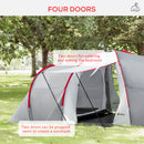 Outsunny 4-6 Person Camping Tent With 2 Bedroom, Living Area And Vestibule