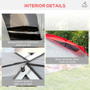 Outsunny 4-6 Person Camping Tent With 2 Bedroom, Living Area And Vestibule