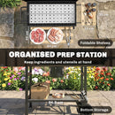 Outsunny Charcoal Grill, Charcoal BBQ Grill With Foldable Shelves